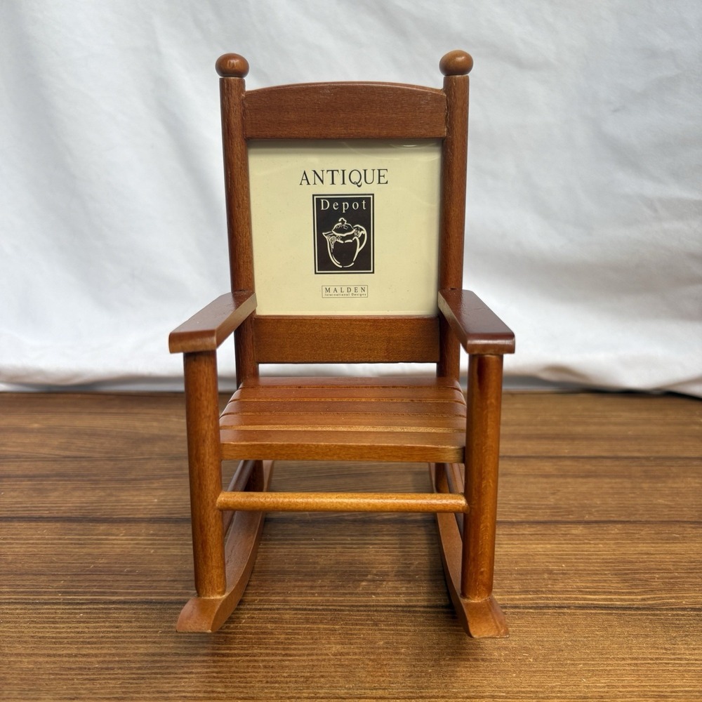Malden Mini Wooden Rocking Chair Photo Frame 2x3 Desktop Picture Frame Decor